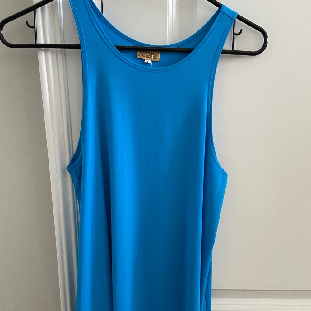NWT Piko Tank Top Bright Blue Size Small